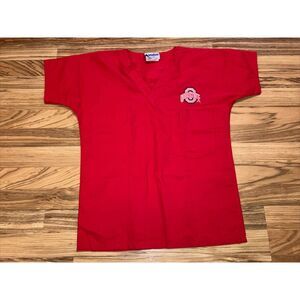 Ohio State University Buckeyes Landau Professional Women's Scrub Top Size Xsmall